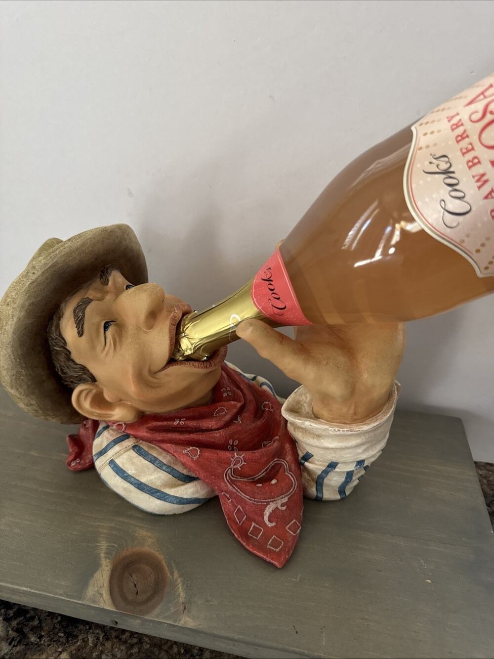 Funny Wine Alcohol Beer Bottle Holder COWBOY Western Direct Barware Bar Man Cave